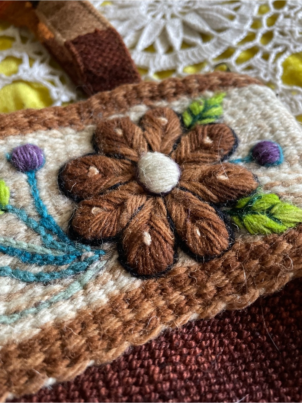 Vintage Handmade floral tote bag - Picture 6 of 13